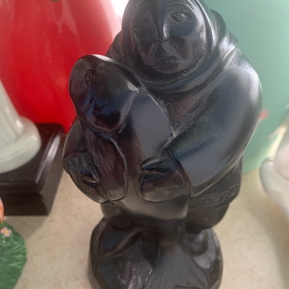Boma Black Inuit Art Sculpture